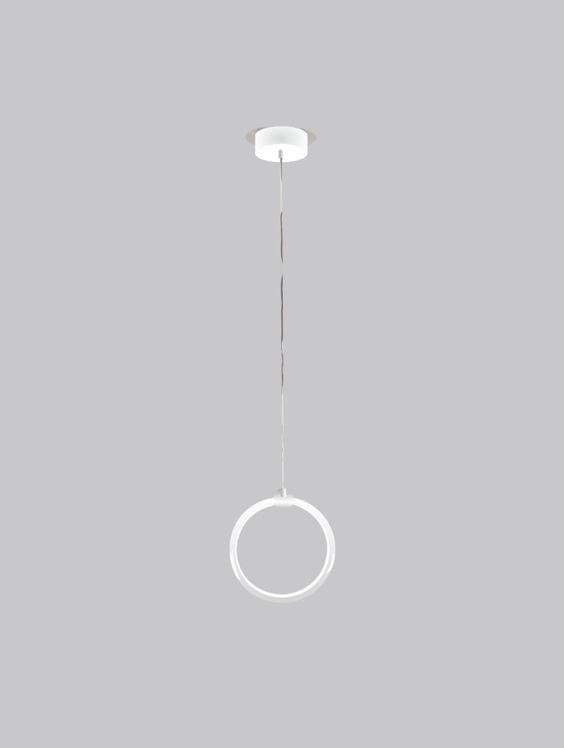 Светильник подвесной SPF-5043 БЕЛЫЙ D200/H1500/1/LED/8W HOOP1 24-07
