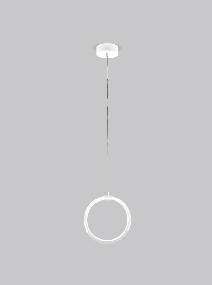 Светильник подвесной SPF-5044 БЕЛЫЙ D300/H1500/1/LED/12W HOOP1 24-07