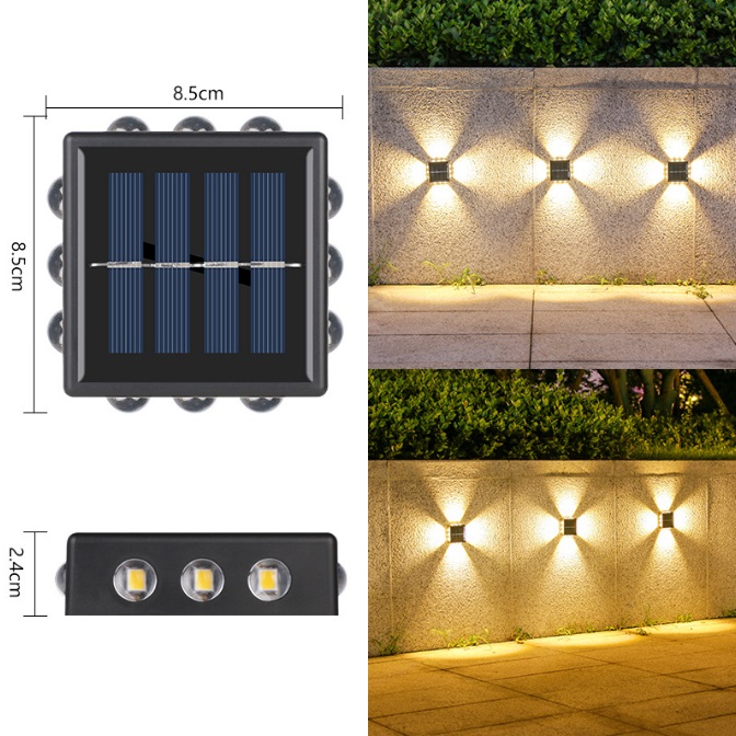 Светильник настенный YD2309 D85*85/H24/12/LED/3000K IP65 на солнечной батарее с датчиком движения R