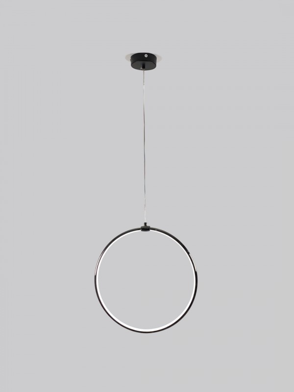 Светильник подвесной SPF-8658 BLACK/ЧЕРНЫЙ ГЛЯНЕЦ ` D400/H1500/1/LED/16W 22-08 HOOP1