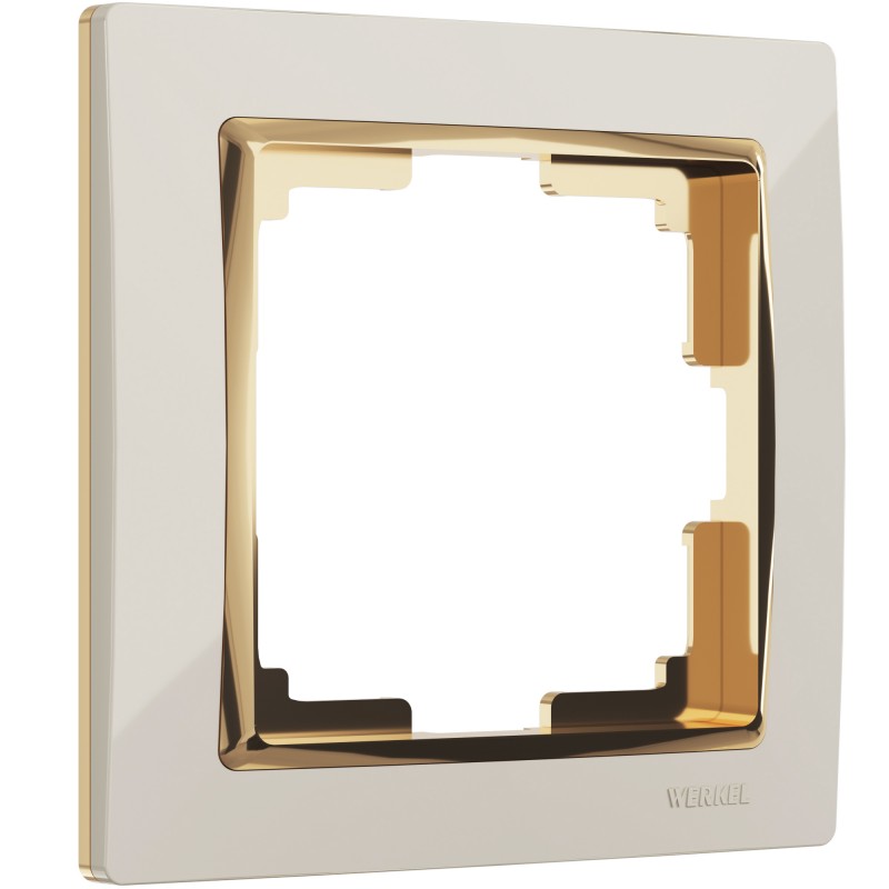 WERKEL Snabb WL03-Frame-01-ivory-GD/ Рамка на 1 пост (слоновая кость/золото) a035247 W0011932