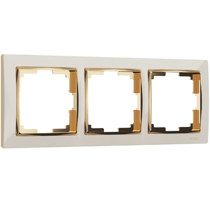 WERKEL Snabb WL03-Frame-03-ivory-GD/ Рамка на 3 поста (слоновая кость/золото) a035249 W0031932