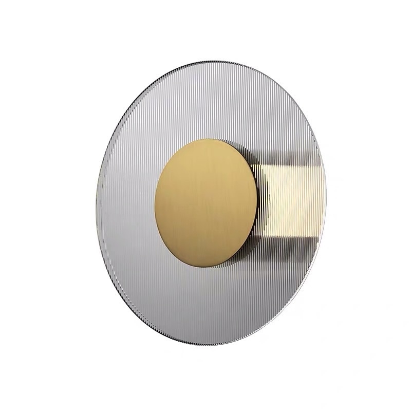 Светильник DZN-69758 ЗОЛОТАЯ БРОНЗА ` D250/H80/1/LED/.W/4000K стекло прозрачное, с рельефом 24-05