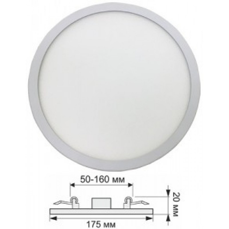 Ecola LED downlight встраив. Круглый даунлайт с креплением под любое отверстие (50-160mm) 15W 220V 4