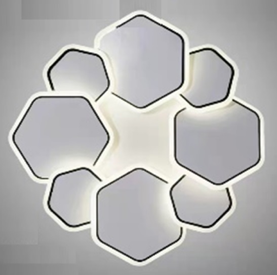 Светильник потолочный SAPFIR SPF-9464 WHITE/БЕЛЫЙ ` D550*550/H60/1LED/60W 2.4G DISCUS 24-07